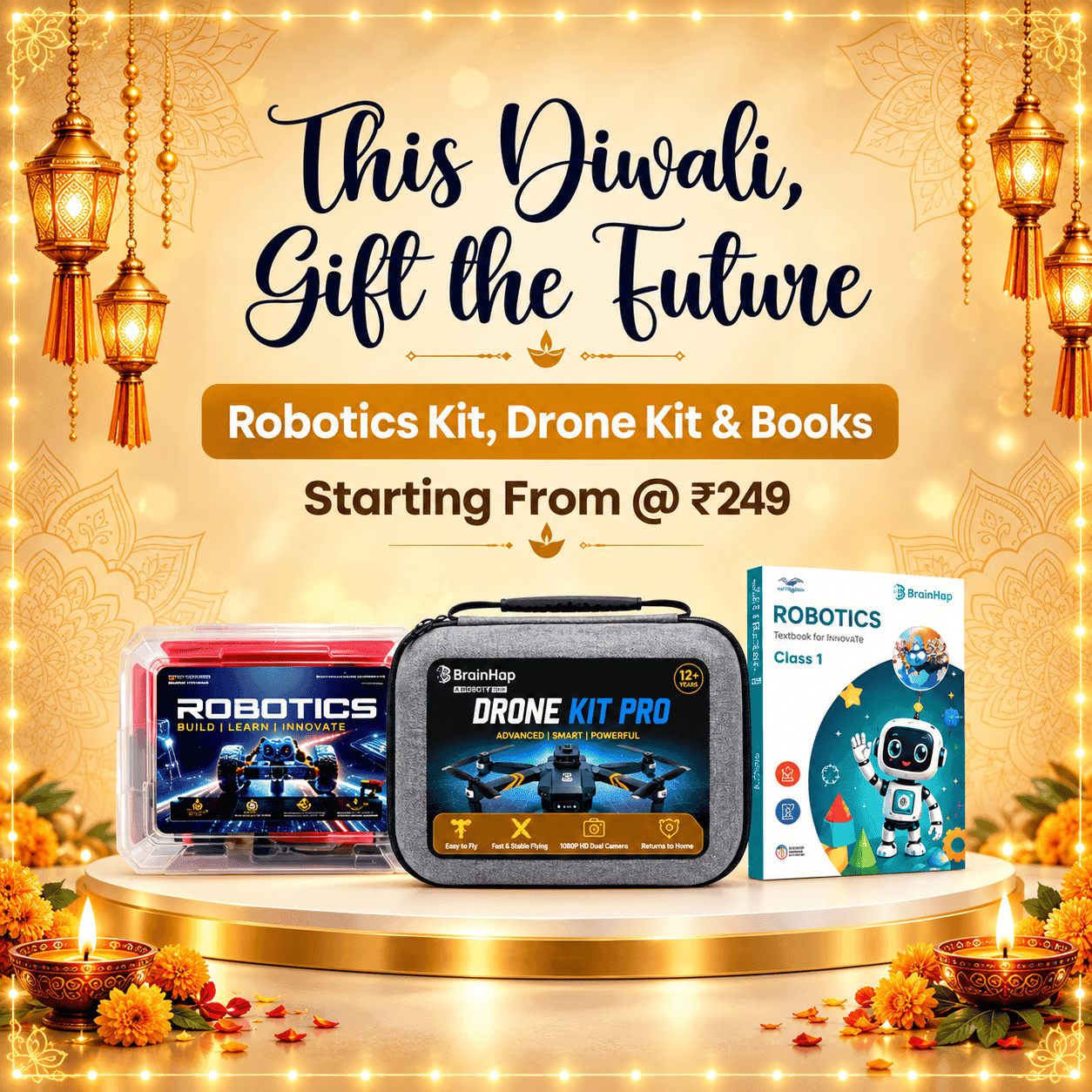 This Diwali, Gift the Future - Robotics Kit, Drone Kit & Books starting from ₹249