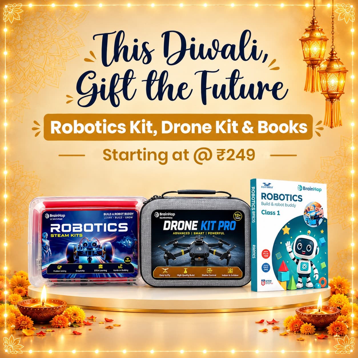 This Diwali, Gift the Future - Robotics Kit, Drone Kit & Books starting from ₹249