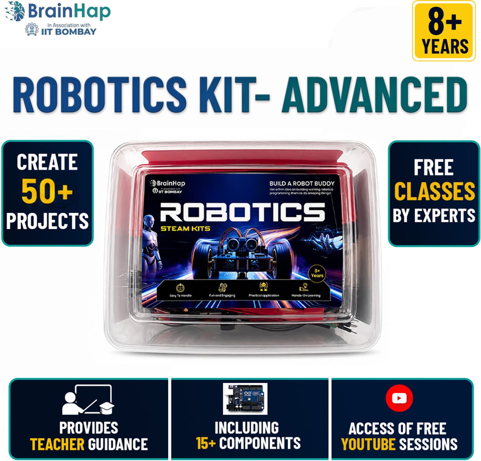 Brainhap Advanced Robotics Learning Kit | 50+ STEM Projects